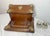 Wood Antique 19th Century English Wood Oak Bronze Inkwell Desk Letter Writing Stand For Sale - Image 7 of 15