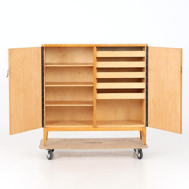 Mid-Century Modern Swedish Modern Cabinet in Birch, 1940s For Sale - Image 3 of 7