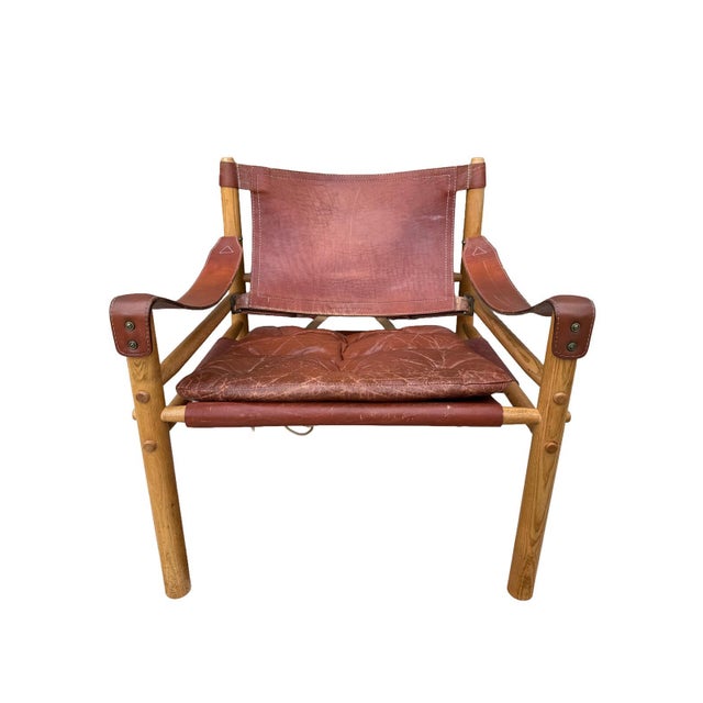 Vintage Sirocco Safari Chair in Patinated Cognac Leather and Oak by Arne Norell, Sweden, 1970s For Sale - Image 13 of 13