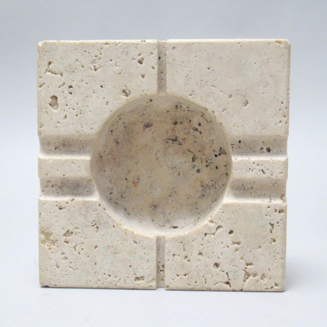 Travertine Ashtray by Fratelli Mannelli for Fratelli Mannelli, 1970, in Very Good conditions. Designed 1970 to 1979 This...