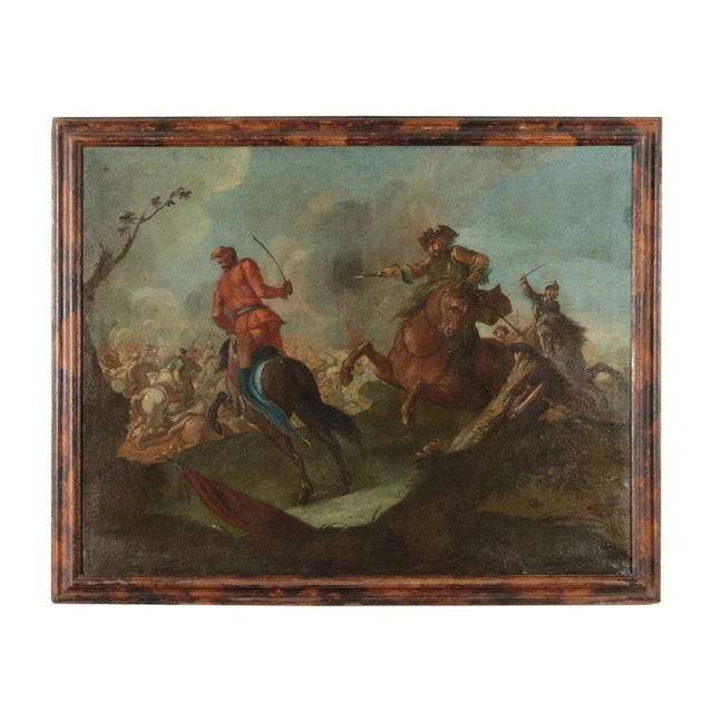 Battle Scene, Oil on Canvas, 17th-Century For Sale - Image 16 of 16