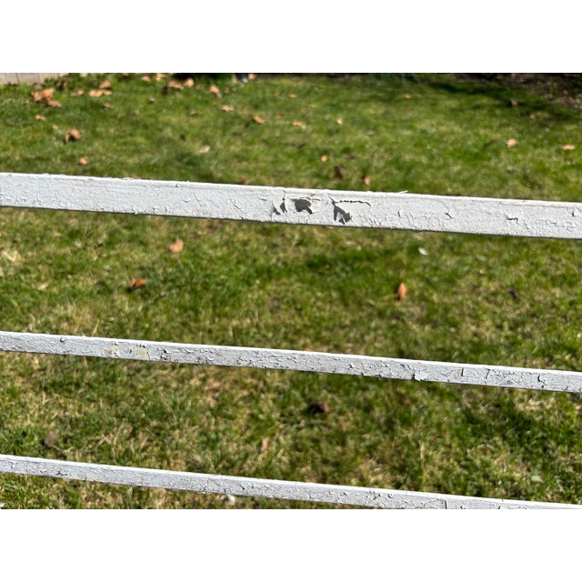 1960s Mid-Century Patio / Garden 4 Piece Set White Wrought Iron For Sale - Image 13 of 18