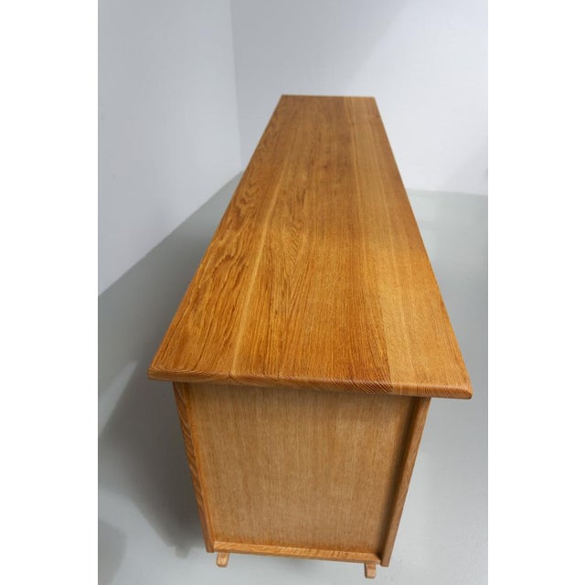 Wood Mid-Century Brutalist Danish Oak Sideboard by Henning Kjærnulf for EG, 1960s For Sale - Image 7 of 18