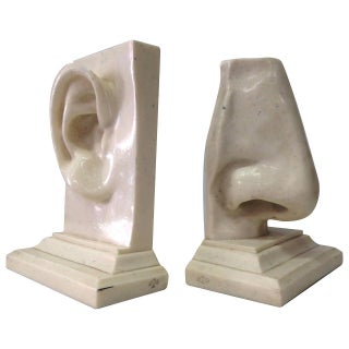 Italian Sensory Organ Resin Bookends - Pair For Sale