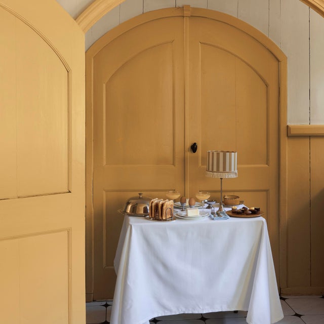 Contemporary Palais Lampshade Jackie Olive & Sand For Sale - Image 3 of 3