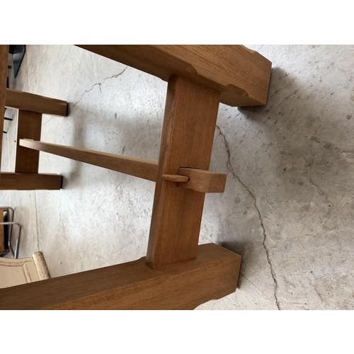 Solid Oak Farmhouse Table For Sale - Image 6 of 14