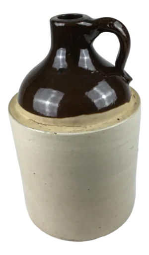 Antique Stoneware Salt Glazed Heavy Jug Marked With A