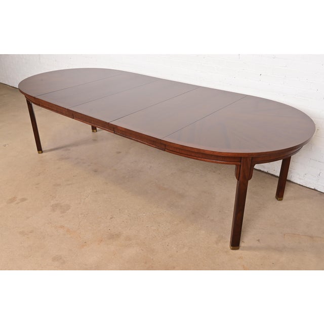 Michael Taylor for Baker Far East Collection Walnut Extension Dining Table, Newly Refinished For Sale - Image 13 of 13