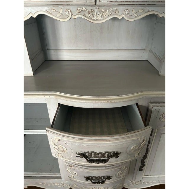 Blue Antique French Blue Painted Cupboard For Sale - Image 8 of 10