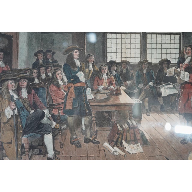 1900 - 1909 1900s William Penn Framed Engraving Print Harpers Weekly For Sale - Image 5 of 12