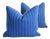 Coastal Blue/White Nautical Feather/Down Pillows 22"x 20" - Pair For Sale