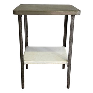 Late 19th Century Industrial Brushed Steel Apothecary Prep Table For Sale
