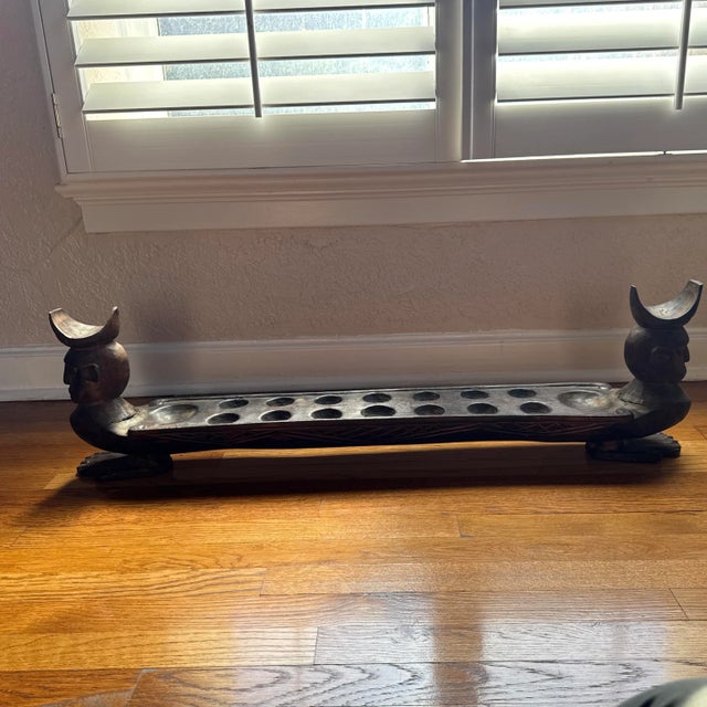 Antique Carved Congkak Mancala Sculpture For Sale - Image 4 of 12