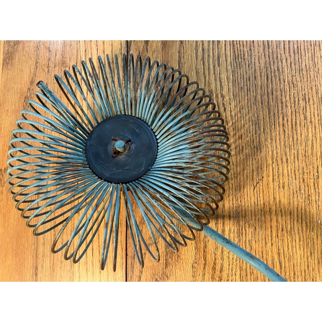 1950s Mid Century Sculptural Pecan Gatherer Wall Art in Turquoise For Sale In Dallas - Image 6 of 6