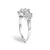 Haus of Brilliance 14K White Gold 1-1/4 Cttw Brilliant Cut Diamond Three Round Floral Clusters Engagement or Fashion Ring (H-I Color, SI2-I1 Clarity) - Size 6.25 For Sale - Image 4 of 6