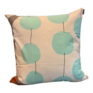 Vintage Marimekko Pillow Cover in "Taapeli" Design With Down Feather Insert For Sale