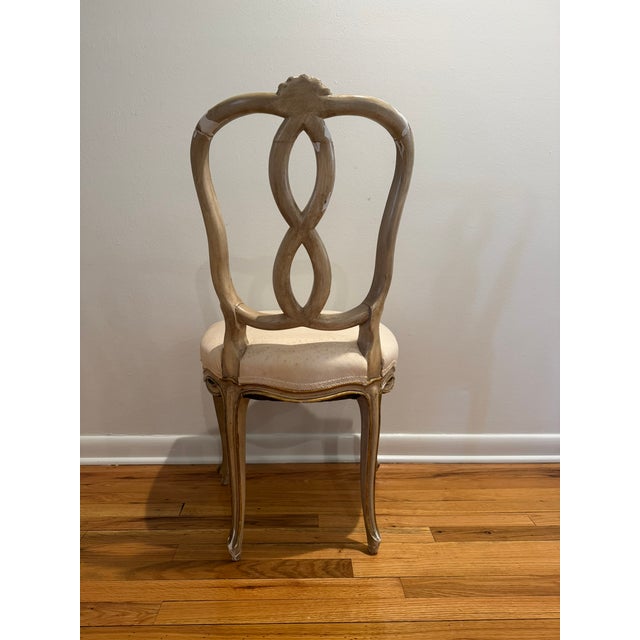 Wood Antique Italian Louis XV Painted & Parcel-Gilt Dining Chairs, Set of 10 For Sale - Image 7 of 17