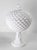 We are selling this great looking sculptural geometric diamond point decorated covered compote by Westmoreland. This great...