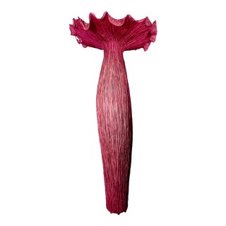 Handmade Organic Modern Silk Floor “Morning Glory” Floor Lamp by Aqua Creations For Sale