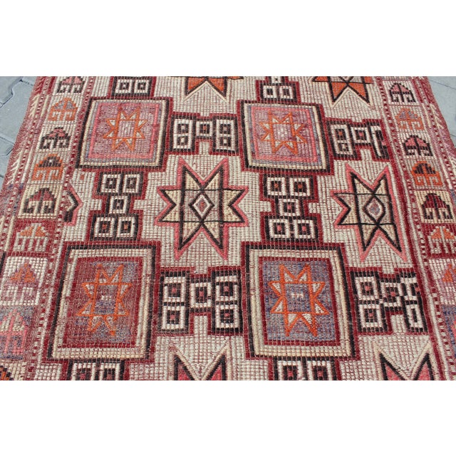 Vintage Turkish Antolian Oriental Nomads Kilim Rug - 48.5"x83.5" For Sale In Raleigh - Image 6 of 13