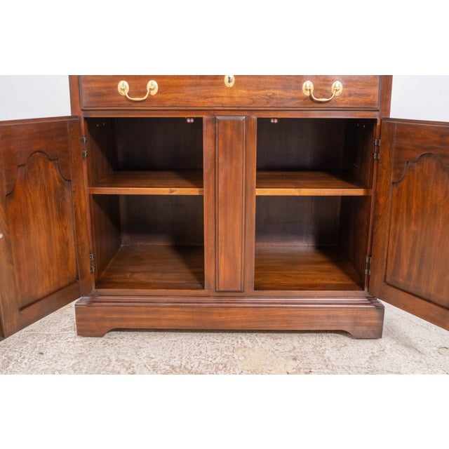 1980s Harden Cherry Flip Top Server Cabinet For Sale - Image 9 of 18