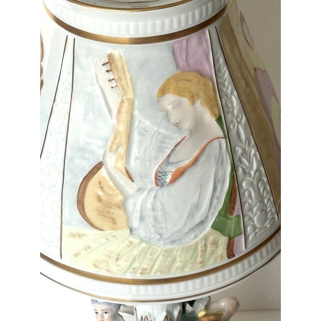 Mid-Century Modern Porcelain Lithophane Table Lamp from PMP Plaue von Schierholz, 1950s For Sale - Image 3 of 18