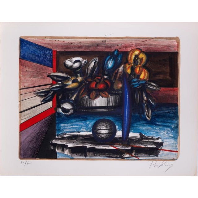 Franz Priking, Still Life with Sphere, Lithograph For Sale - Image 7 of 7