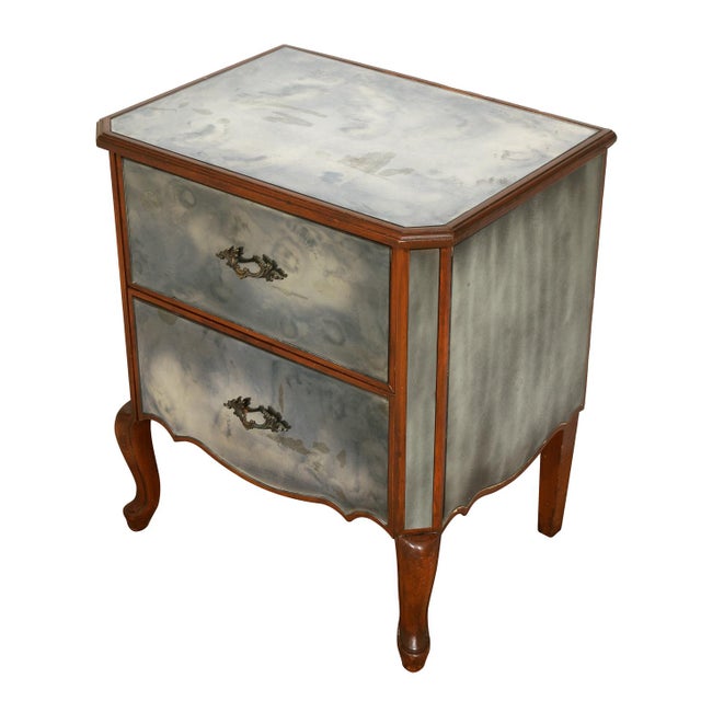 Traditional Venetian Style Mirrored Nightstands - a Pair For Sale - Image 3 of 4
