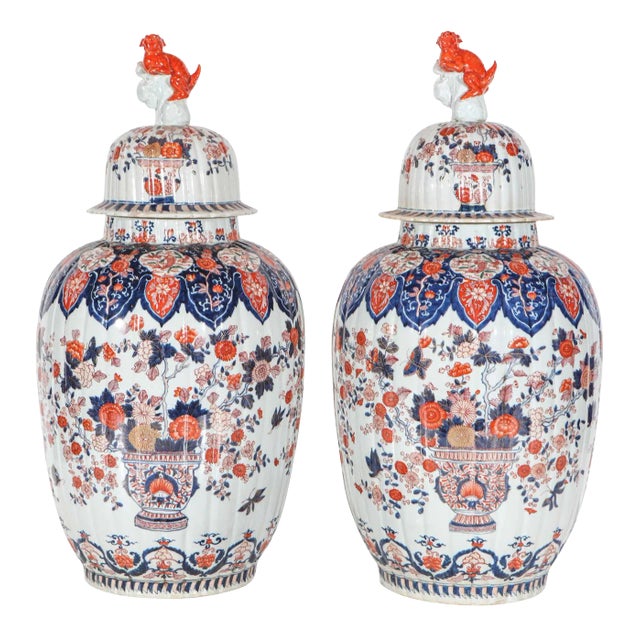 Two, 1900s, Lidded, Imari Jars For Sale