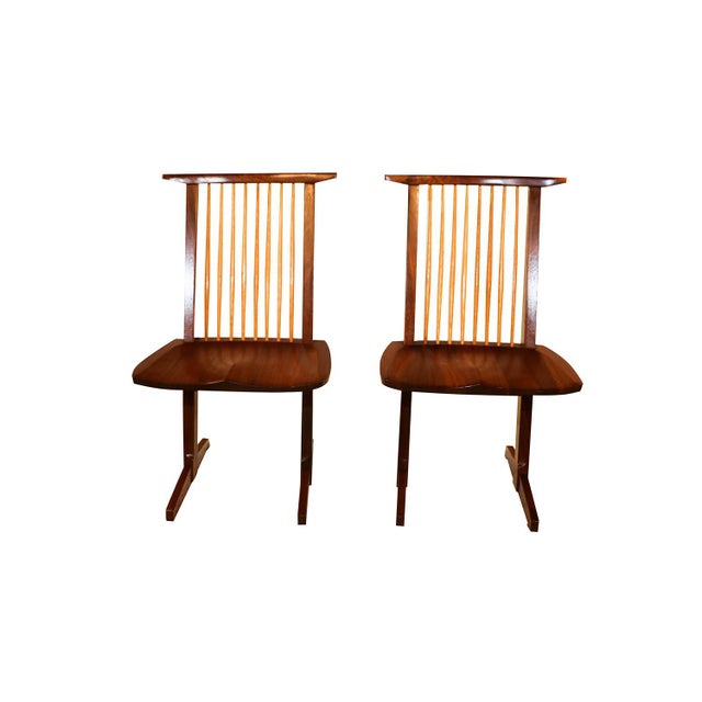 George Nakashima Conoid Chairs A Pair Chairish