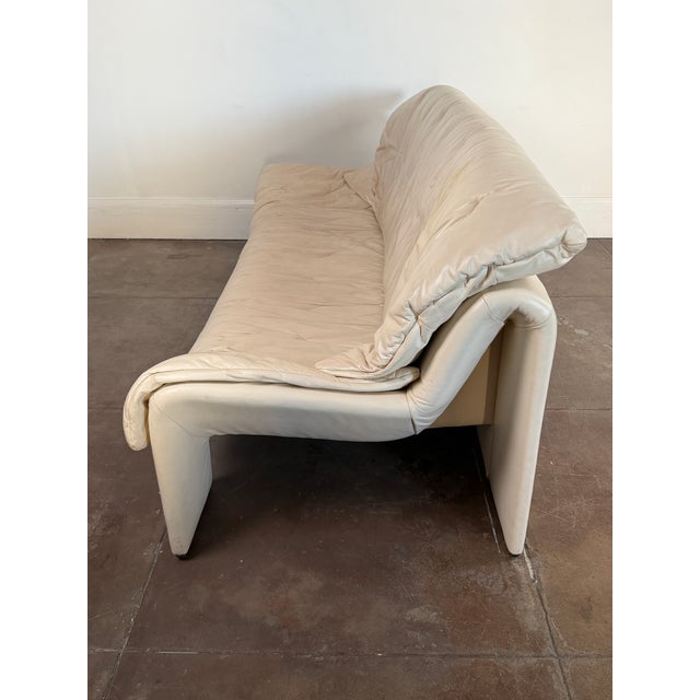 Vintage 1970's Swiss Leather Sofa For Sale - Image 16 of 16