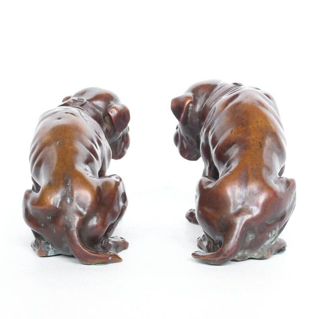 1920s Vintage Bronze Dogs, 1920s, Set of 2 For Sale - Image 5 of 9