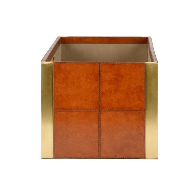 Contemporary Wildwood Ballard Leather Magazine Holder For Sale - Image 3 of 5