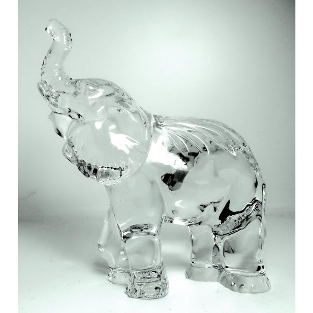 Oggetti (Murano, Italy) Fine Crystal Very Large Imposing Solid Glass Elephant Sculpture - 11 1/2 Inches Tall! For Sale - Image 10 of 10