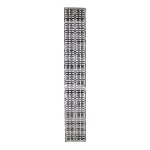 Modern Swedish Style Handmade Gray Wool Runner With Abstract Design