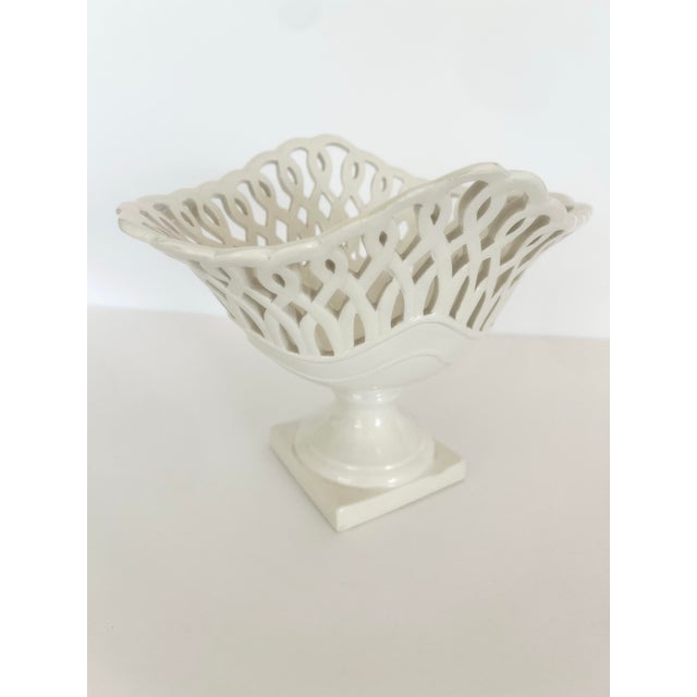 Ceramic Italian Porcelain Lace Vessel For Sale - Image 7 of 8