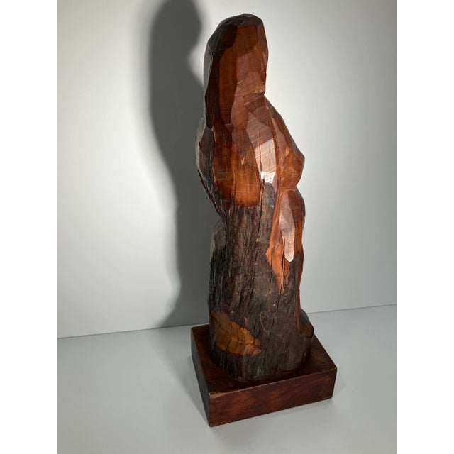 1940s Female Wooden Sculpture Signed Jose De Creeft For Sale In Boston - Image 6 of 7
