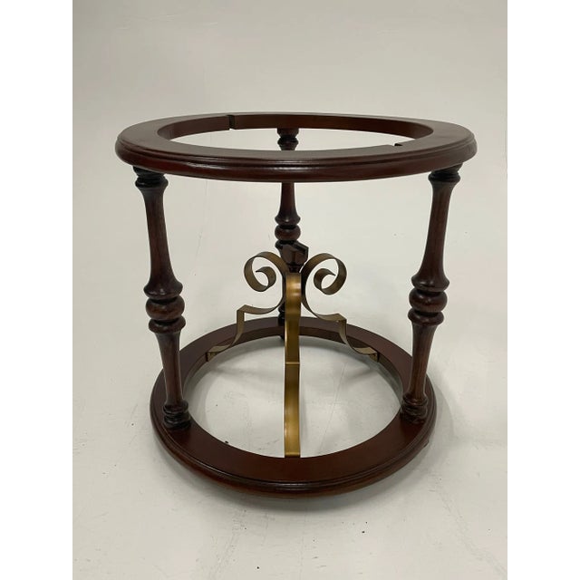 Illuminated Glass Globe on Iron & Walnut Stand For Sale - Image 9 of 12