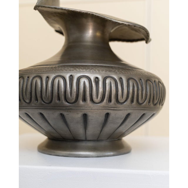 Tin Jug and Plate from Mazzuco Artigianale, Italy, 1940s, Set of 2 For Sale - Image 7 of 11