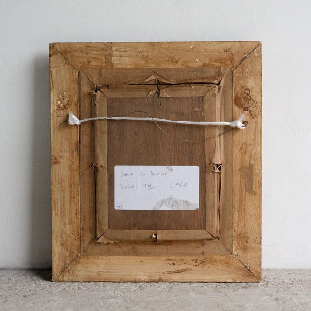 Antique Portrait of a Miniature Pinscher, Original Oil Painting of a Dog, 19th Century For Sale - Image 6 of 6