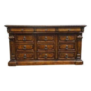 Ashley Furniture Casa Mollino Pecan Rustic European 74" Triple Dresser B543-31 For Sale