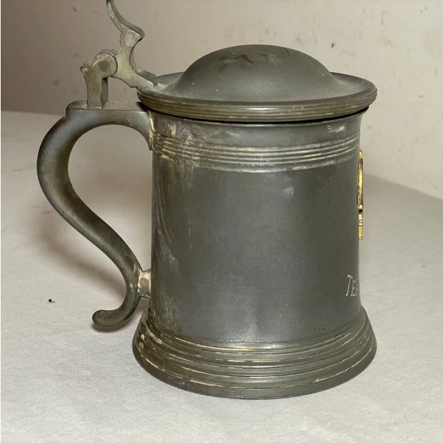 Antique 15' World War 1 7th Regiment, New York National Guard Lidded Stein Award For Sale - Image 9 of 11