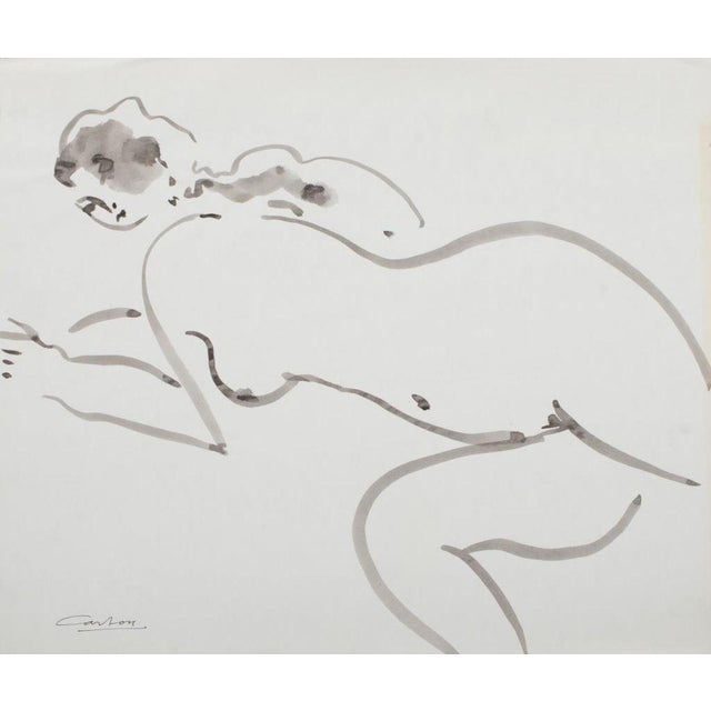 Norman Carton (Ukrainian-American, 1908-1980), Eight Nude Woman Compositions, Ink on Paper, each signed, unframed....