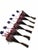 A striking set of six Christmas Traditions by Aldik ornaments featuring a rich chocolate brown palette accented with...