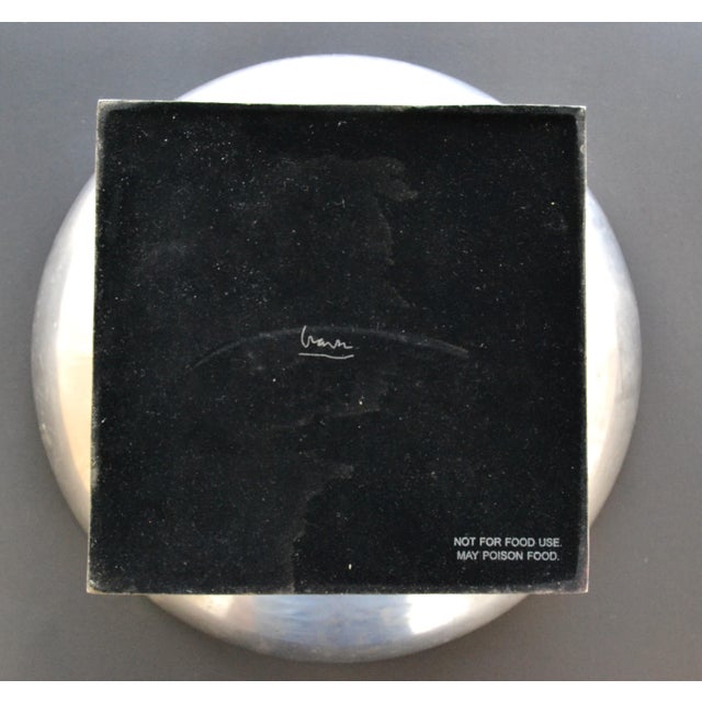 1970s Michael Graves Signed Aluminum Decorative Bowl Centerpiece by Michael Aram For Sale - Image 10 of 12