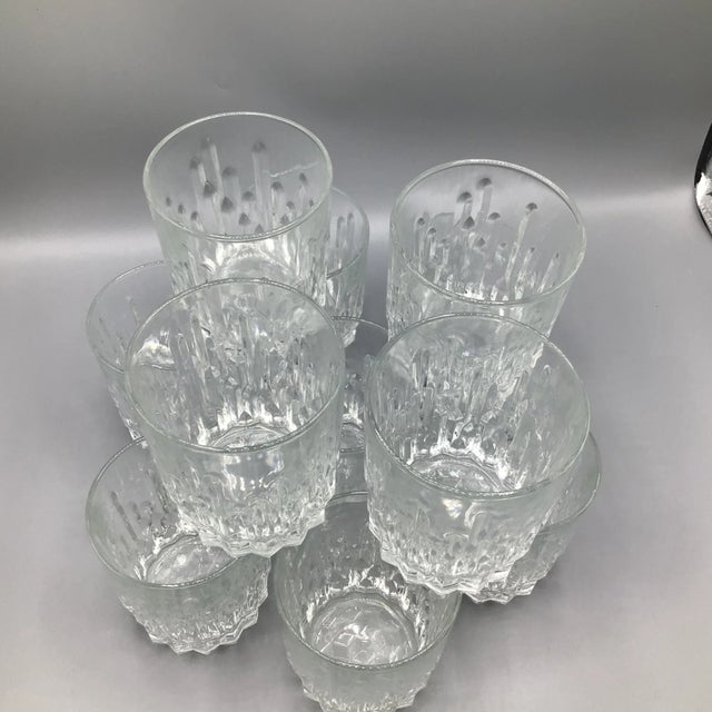 Rare Vintage Italian Crystal Lowball Glasses With Vertical Cut Drip Lines-Set of 11 For Sale - Image 12 of 13