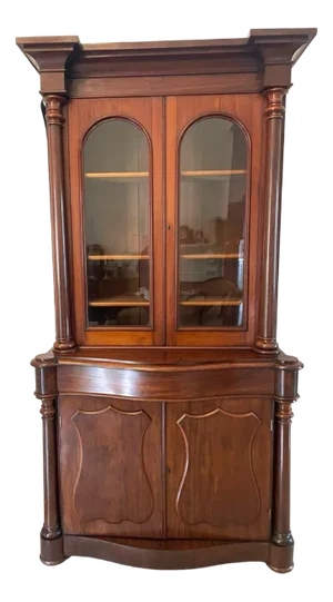 Antique Victorian Mahogany Bookcase, 1860