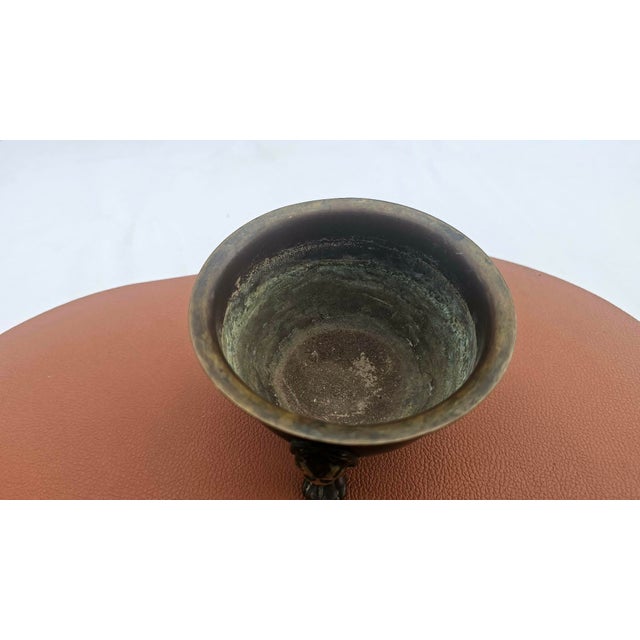 9th Century English Brass Bowl with Lion Mask and Paw Feet, 1890s For Sale - Image 6 of 7