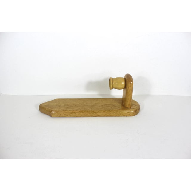 Mid Century Modern Wood Single Arm Sconce Wall Candle Holder For Sale - Image 4 of 7