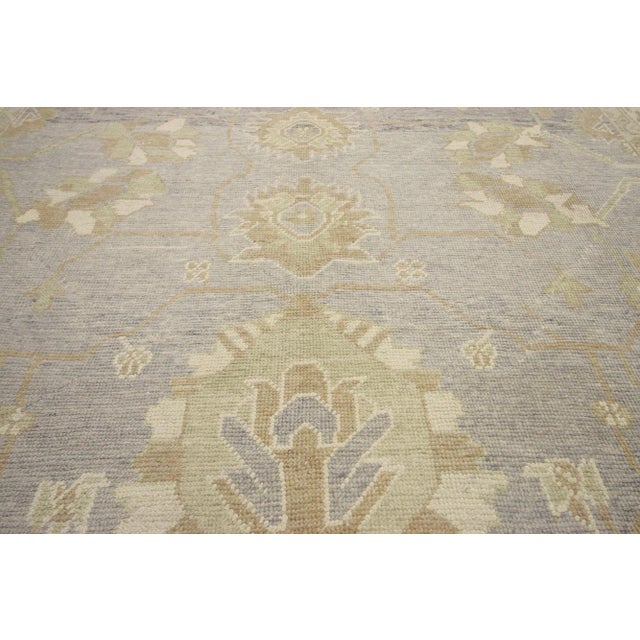 2010s Vintage Gray Turkish Oushak Rug - 09'03 X 12'00 For Sale - Image 5 of 7